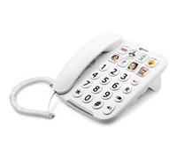 Téléphone Fixe Senior Amplifié Réglable Touches Photo PhotoPhone 110 Geemarc Blanc Blanc G