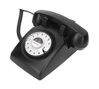 Téléphone Fixe Vintage, Fonction de Recomposition, Mains Libres, élégant, Noir, Rotatif, Rétro, pour la Maison, Le Bar