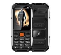 Téléphone Incassable 4G Étanche Antichoc Batterie 6800mAh Dual SIM 2.4 Pouces LED FM SOS Noir YONIS