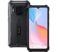 Téléphone Incassable Blackview BV6200 Pro, 12Go+128Go (Éxtension 1To), Batterie 13000mAh, 6.56'' HD +, ArcSoft® 13MP+8MP, IP68 MIL-STD-810H Smartphone Débloqué Étanche Android 13 Dual SIM, Noir
