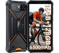 Telephone Portable Incassable OUKITEL G3 16GB+128GB Écran 6"" 6300mAh Smartphone Robuste Android 14 13MP Dual 4G SIM/GPS Orange