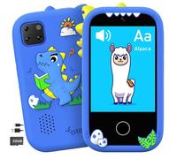 Téléphone Intelligent pour Enfants à écran Tactile de 2,8 Pouces, 32 Go de Mémoire avec 18 Jeux éducatifs Caméra Mp3 Mp3 Mp4 Blue
