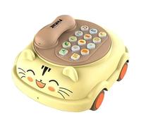 Téléphone Jouet, avec Musique et Jeux Éducatifs | Téléphone Faux Jouets Éducatifs avec Roues | pour Maison Asile Voyage Cadeau Noël Pâques