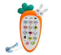 Téléphone - Jouet d'appel en PVC très résistant pour simuler un appel, respiration, protection audio, mélodie, étui étanche à la poussière, outil d'activité | logement, hall, cantine, cuisine, orange