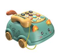 Téléphone Jouet pour - Téléphone Multifonctionnel pour, Motif Chat, Jouet Enseignement Interactif Léger, Robuste, Sûr, Favorise Les Capacités Moteurs, Le Développement des Langues