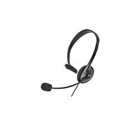téléphone Micro-casque supra-auriculaire filaire Mono noir volume réglable, Mise en sourdine du microphone