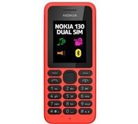 Téléphone Nokia 130 Double SIM Rouge - Barre - 4,57 cm (1.8"") - Bluetooth - 1020 mAh