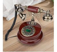 Telephone MS-6100B Style rétro européen Bouton-poussoir Téléphone à cadran Téléphone Décor maison Classique-KOA