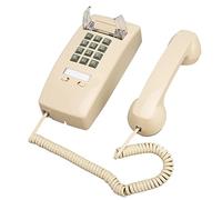 Téléphone Mural Filaire Vintage, Téléphone Mural Classique Beige pour Ligne Fixe avec Contrôle du Volume et Sonnerie Mécanique en Métal à Double Gong, Téléphone Mural Rétro