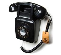 GPO 746 WALL Noir - Téléphone mural rétro bouton poussoir