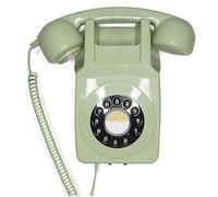Téléphone mural - GPO - 746 - Rétro - Vert - Bouton poussoir - Sonnerie authentique