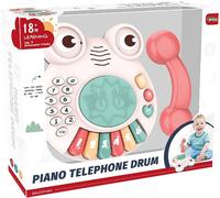 Téléphone musical Luna Jouet musical pour bébé avec son et lumière en anglais
