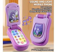 Téléphone musical pour enfants en forme de poisson-globe, téléphone à clapet, adapté aux bébés et aux petites filles, té
