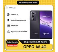 Téléphone OPPO A5 4G AI, 4 Go/6 Go + 128 Go LTE, version mondiale, téléphone débloqué, fonctionnant sous Android 8.1 avec système d'exploitation ColorOS 5.1 BLANC
