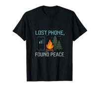 Téléphone Perdu retrouvé Peace Camping Crew Pixel Art T-Shirt