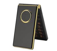 Téléphone Pliable pour Personnes âgées, Téléphone Portable à Gros Boutons pour Personnes âgées, Téléphone débloqué 2G GSM Double Fentes pour Carte SIM (Or)