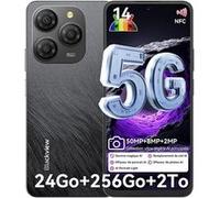 Téléphone Portable 5G Shark 9 Ecran 6.67 NFC (8+16)Go RAM 256Go ROM Android 14 50MP 5000mAh Dual SIM - Noir