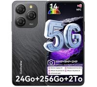 Téléphone Portable 5G Blackview Shark 9 NFC (8+16)Go RAM 256Go ROM Android 14 6.67" 50MP 5000mAh Dual SIM - Noir