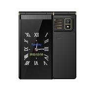 Téléphone Portable à clapet 2,8 Pouces 2G 4G LTE Double SIM SOS MP3 FM Grand Haut-Parleur Appareil Photo Téléphone Portable Facile pour Personnes âgées (Noir 2G)
