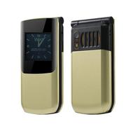 Téléphone Portable à Clapet 4G Double SIM Batterie 4800mAh SOS Or YONIS