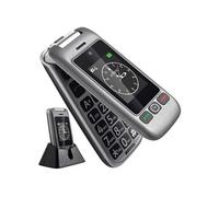 Téléphone portable à clapet senior Artfone G6 4G Gris Double écran 2,4 pouces et 1,8 pouces Bouton SOS Batterie 1300mAh Lampe torche Débloqué Gris G