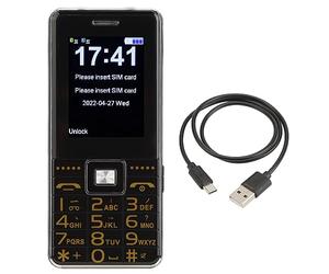 Téléphone Portable à Gros Boutons, Téléphone Portable Senior, Téléphone Portable Simple à Grandes Touches, Double Carte Double Veille 2G 6800 MAh Voix Forte pour les Personnes âgées(Le noir)