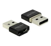 Delock de téléphone portable Adaptateur [1x HDMI femelle - 1x USB 2.0 type A mâle] DeLOCK - Lade-/ Datenadapter - USB (M) bis HDMI (W) 0.017 m