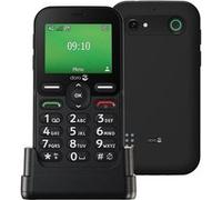 Doro - Téléphone Leva E10 4G pour Seniors - Écran Paysage 2,4", Touches Contrastées, Son Extra Fort & Clair, HD Voice, Caméra, Touche Secure - avec Station De Recharge - Noir