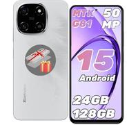 Téléphone Portable Blackview Color 6 24Go+128Go/2To Smartphone,6.67"" HD+IPS,50MP+13MP,5000mAh Android 15 Dual SIM 4G,GPS-Blanc