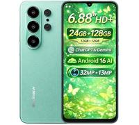 Telephone Portable Blackview WAVE 10,Android 16 Smartphone Pas Cher 4G IA Débloqué,6.88"" HD+,32Go+128Go(2To Externe),32MP+13MP,Vert