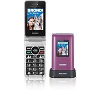 Téléphone portable - BRONDI - AMI PRÉCIEUX - Double SIM - Violet - Bouton SOS
