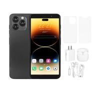 Téléphone portable débloqué avec autonomie longue durée, écran HD 6,1 pouces, Android 13, double SIM, reconnaissance faciale, déverrouillage