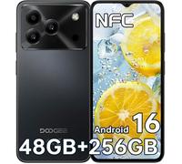 Telephone Portable DOOGEE NOTE56 Plus 48Go+256Go 6.56"" 6150mAh Smartphone Android 16 50MP Caméra Double SIM 4G/NFC/OTG - Noir
