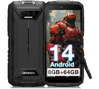 Telephone portable DOOGEE S41T Robuste Smartphone 8+64Go 5.5"" 6300mAh Android 13 Carte T-Flash jusqu'à 1TB Double SIM NFC - Noir