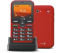Doro Téléphone Leva L10 4G Écran 2,4" Son HD 2MP Touche d'assistance GPS Socle chargeur Rouge