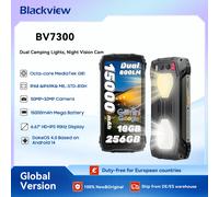 Téléphone portable extérieur Blackview BV7300, jusqu'à 18 Go + 256 Go (2 To), écran 6,67 ''90 Hz, smartphone robuste 50 MP + 32 MP, 15 000 mAh/45 W Black