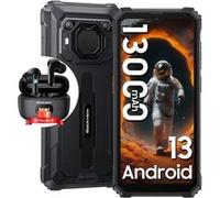 Téléphone Portable Incassable 4G Blackview BV6200 13000mAh Android 13 6,56 8Go+64Go 13MP IP68 Noir avec Blackview Airbuds 8 Noir G