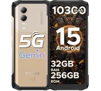 Telephone Portable Incassable 5G DOOGEE Blade 20 Turbo 32Go+256Go 6.6” Smartphone Robuste Android 15 50MP 10300mAh IP68/NFC Or