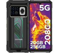 Telephone Portable Incassable 5G DOOGEE FIRE 6 MAX 6.72"" Imagerie thermique Smartphone Android 14 20+256Go,Batterie 20800mAh - Vert