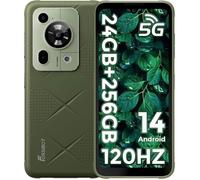 Téléphone Portable Incassable 5G FOSSiBOT F112 Pro 24Go+256Go 6.88” Smartphone Robuste Android 14 7150mAh 50MP Dual SIM/NFC Vert