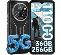 Telephone Portable Incassable 5G OUKITEL WP55 36GO+256GO 6.6"" 11000mAh Smartphone Robuste Android 15 108MP Dual SIM/NFC Noir