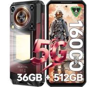 Telephone Portable Incassable 5G OUKITEL WP56 36GO RAM+512GO ROM 6.8" FHD+ 120Hz 16000mAh Camping 1000LM NFC/OTG/Dual SIM Rouge