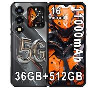 Telephone Portable Incassable 5G OUKITEL WP66 36GB+512GB 11000mAh 6 6"" FHD+ Smartphone Robuste Android 16 108MP Double SIM NFC Noir