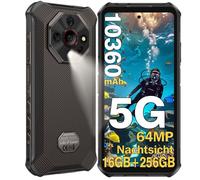 Telephone Portable Incassable 5G Ulefone Armor X16 Pro 16+256Go Écran 6.56"" 120Hz 10360mAh Smartphone Incassable 64MP/NFC/GPS Noir