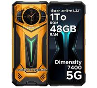 Telephone Portable Incassable Android 15 DOOGEE S200 ULTRA 32Go+1To de,6,72"", 11000 mAh IP68 Téléphone de Chantier 5G,NFC GPS-Jaune