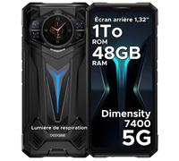 Telephone Portable Incassable Android 15 DOOGEE S200 ULTRA 32Go+1To de,6,72"", 11000 mAh IP68 Téléphone de Chantier 5G,NFC GPS-Noir