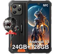 Téléphone Portable Incassable Blackview BV5300 Plus 6,1"" 24Go+128Go NFC Orange avec Smartwatch Blackview W50 Pro