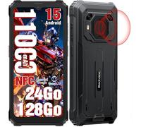 Téléphone portable Incassable Blackview BV6200 Plus 6.56"" 24Go+128Go Smartphone Android 15 11000mAh NFC - Noir