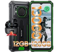 Téléphone Portable Incassable Blackview BV6200 Pro 6,56 13000mAh 12Go+128Go Vert avec Écouteurs Bluetooth Airbuds 8 Vert G