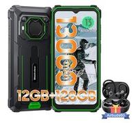 Téléphone Portable Incassable Blackview BV6200 Pro 6,56 13000mAh 12Go+128Go Vert avec Écouteurs Bluetooth Airbuds 60(Noir) Vert G